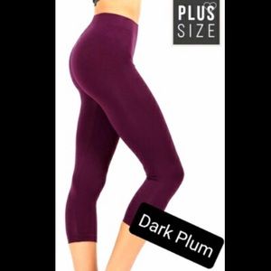 Plus size seamless Capri leggings